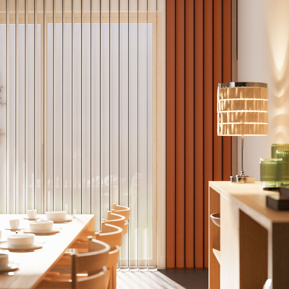 Raumausstattung mit Fensterdekoration